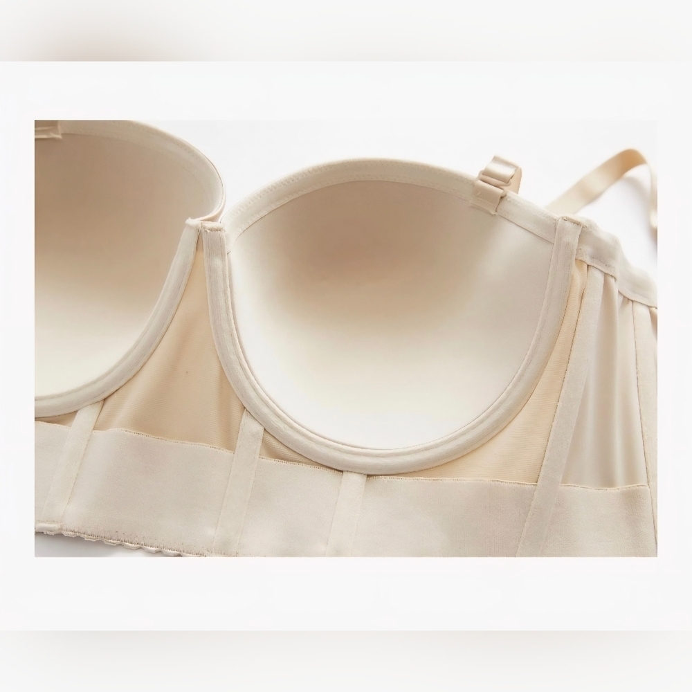 SEA BBOT Women Longline Strapless Bra Full Coverage Corset Bra #1000 - Picture 10 of 12